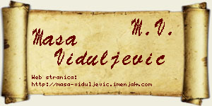 Maša Viduljević vizit kartica